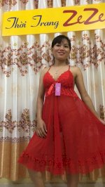 Váy Ngủ Gợi Cảm Màu Đỏ. 81012 Bigsize