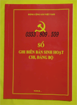 Bán Quyển Sổ Ghi Biên Bản Sinh Hoạt Chi, Đảng Bộ