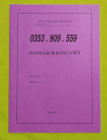 Bán Sổ Danh Sách Đảng Viên, Quyển Bìa Màu Việt Trì
