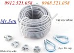 Cáp Thép Bọc Nhựa Mầu Trắng C.ty Cáp Thép Thanh Sơn Hà Nội Có Cáp Bọc Nhựa 2 Mm ( 2 Ly ) Khóa Xe Máy Cáp Bọc Nhựa D10, Cáp Máy Tập Gym