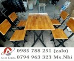 Bộ Bàn Ghế Cafe, Bàn Ghế Gỗ Quán Nhậu Ak-416