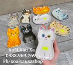 [Xoài Xấu Xa Shop] Dĩa Sứ Hình Mặt Mèo Đáng Yêu Trang Trí Decor Món Ăn, Đĩa Sứ Hình Mặt Mèo Siêu Dễ Thương