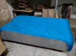 Thanh Lý Ghế Sofa Bed Bọc Vải Màu Xanh Mới Giá Rẻ