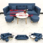 Bộ Bàn Ghế Sofa Giường Bed (Băng) Màu Xanh Dương Da Trời Giá Rẻ Đẹp Ở Nội Thất Linco Hcm Sg