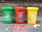 Thùng Đựng Rác Thải Sinh Hoạt, Rác Thải Công Cộng 60 Lít Nhựa Hdpe Nguyên Sinh