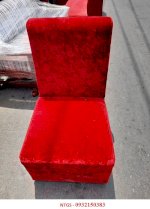 Ghế Sofa Đơn Bọc Vải Nhung Màu Đỏ Có Tựa Cũ Giá Rẻ