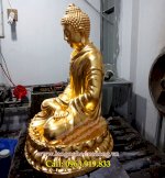 Nhận Dát Vàng Tượng Phật, Tượng Phật Thích Ca Bổn Sư Cao 50Cm, Bán Tượng Phật Bằng Đồng