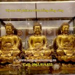 Tam Thế Phật, Tượng Phật Bằng Đồng, Bộ Tam Thế Phật Cao 60Cm, Bán Bộ Tượng Tam Thế Phật