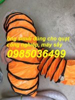 Ống Gió Vải Dùng Cho Quạt Công Nghiệp Màu Cam Phi 300, Phi 350, Phi 400, Phi 500