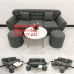 Sofa Băng | Sofa Băng Màu Xám Ghi Lông Chuột Đậm Đen | Sofa Văng Dài 1M9 | Linco Rạch Giá, Phú Quốc, Kiêng Giang