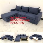 Bộ Ghế Sofa Góc Chữ L Phòng Khách Giá Rẻ Đẹp Màu Xanh Dương Nước Biển Đen Đậm Nội Thất Linco Phan Thiết Bình Thuận