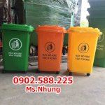 Thùng Đựng Rác Thải Công Cộng Có Dung Tích 60 Lít Làm Từ Nhựa Hdpe, Có 4 Bánh Xe Nhỏ