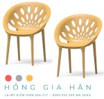 Ghế Con Công Nhựa Đúc Hồng Gia Hân