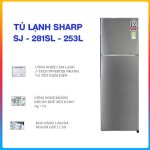 Tủ Lạnh Sharp Inverter 253 Lít Sj-X281E-Sl