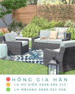 Sofa Mây Nhựa Hồng Gia Hân Sm225