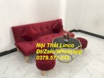Bộ Ghế Sofa Giường Màu Đỏ Vải Nhung Giá Rẻ Nội Thất Linco Phan Thiết Bình Thuận