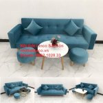 Bộ Ghế Sofa Giường Giá Rẻ | Salon Xanh Nước Biển Đẹp Phòng Khách | Nội Thất Linco Sài Gòn