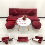 Bộ Ghế Sofa Bed Giường Nằm Màu Đỏ Mini Nhỏ 1M7 Giá Rẻ Đẹp Nội Thất Linco Sài Gòn