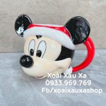 [Xoài Xấu Xa Shop] Ly Sứ 3D Disney Mickey Nón Noel Hoạt Hình Disney Hàng Sưu Tầm Chuột Mickey Mouse
