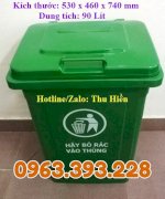 Thùng Rác Công Cộng 90 Lít Nắp Kín, Thùng Rác Công Nghiệp