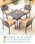 Bàn Ghế Nhôm Đúc Hoàng Gia Hồng Gia Hân A108