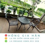 Bộ Bàn Ghế Nhôm Đúc Cho Sân Vườn Hồng Gia Hân A51