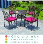 Bộ Bàn Ghế Nhôm Đúc Mẫu Hồng Gia Hân A56