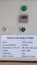 Máy Khử Trùng Ozone 1G