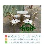 Bộ Bàn Ghế Sắt Nghệ Thuật Bền Đẹp Hồng Gia Hân 232