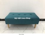 Ghế Sofa Đôn Chữ Nhật Màu Xanh Ngọc Vải Nhung Giá Rẻ Tại Linco Shop Kiên Giang