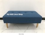 Ghế Sofa Đôn Chữ Nhật Màu Xanh Dương Vải Bố Giá Rẻ Tại Linco Shop Bình Phước