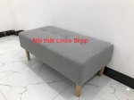 Ghế Sofa Đôn Chữ Nhật Màu Xám Ghi Trắng Vải Bố Giá Rẻ Tại Linco Shop Hồ Chí Minh