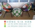 Bộ Ghế Mây Tròn Hồng Gia Hân Ms165