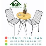 Bàn Ghế Cafe Sắt Giá Tốt Hồng Gia Hân Ms247