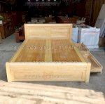 Giường Gỗ Sồi Ngăn Kéo Hiện Đại - 1M8X2M Mẫu Quạt Vạt Phản Cn 032-1 - Đồ Gỗ Cườn