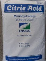 Citric Acid Monohydrate - Weifang China