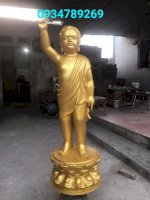 Tượng Phật Chỉ Tay Mạ Vàng - Đồ Đồng Ngọc Tùng