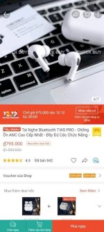 Tai Nghe Bluetooth Tws Pro Pin Trâu Âm Thanh Tốt