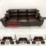 Sofa Băng (Giả Da) Hcm | Ghế Salon Văng Simili Nâu Thái Lan Cao Cấp Sg | Nội Thất Linco Sài Gòn