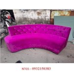 Bán Rẻ Băng Ghế Sofa Bọc Vải Nhung Màu Hồng Mới 90%