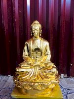 Tượng Phật A Di Đà Mạ Vàng - Đồ Đồng Ngọc Tùng