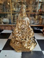 Tượng Phật Bà Mạ Vàng Kích Thước 40Cm - Đồ Đồng Ngọc Tùng