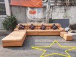 Thanh Lý Bộ Sofa Góc L Kèm 2 Đôn 2M3X3M7 Tồn Kho