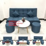 Bộ Sofa Băng (Bed) Giường Giá Rẻ Hcm | Salon Văng Xanh Dương | Sofalinco Tphcm