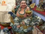 Tượng Phật Di Lặc Kéo Bao Tiền Cao 1M Trang Trí Phong Thủy - Điêu Khắc Tỉ Mỉ Từ Đá Khối Tự Nhiên Chất Lượng Cao