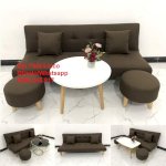 Bộ Ghế Sofa Bed Giường Giá Rẻ Nhỏ Gọn Màu Nâu Cafe Đậm Quảng Bình