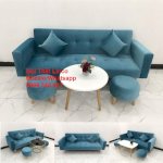 Ghế Sofa Giá Rẻ | Bộ Sofa Giường Đa Năng 2M Xanh Nước Biển | Nội Thất Linco Đà Nẵng