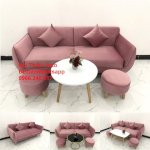 Ghế Sofa Băng Màu Hồng Hường Vải Nhung Đẹp Nhỏ Gọn Nội Thất Linco Bạc Liêu