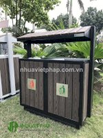 Mẫu Thùng Rác Đôi Ngoài Trời Trd02