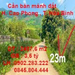 Cần Bán Mảnh Đất Ở Xóm Môn, Xã Bắc Phong, Huyện Cao Phong , Tỉnh Hòa Bình